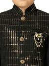 Petite Pomme_Black Polyester Sequins Embellished Sherwani And Salwar_at_Aza_Fashions
