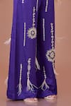 Buy_DILNAZ_Purple Blended Linen Embroidered Sequin Star And Bead Work Trouser _Online_at_Aza_Fashions