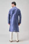Shop_Arihant Rai Sinha_Blue Silk, Cotton Pintux Kurta Set _at_Aza_Fashions