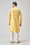Shop_Samyukta Singhania_Yellow Polyester, Chanderi Embroidery Floral Thread Kurta Set _at_Aza_Fashions