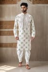 Buy Arihant Rai Sinha Off White Polyester Embroidery Geometric Mirror Kurta Set at Aza Fashions Buy_Arihant Rai Sinha_Off White Polyester Embroidery Geometric Mirror Kurta Set_at_Aza_Fashions
