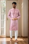 Buy Arihant Rai Sinha Pink , Chanderi Embroidery Botanic Kurta Set at Aza Fashions Buy_Arihant Rai Sinha_Pink , Chanderi Embroidery Botanic Kurta Set _at_Aza_Fashions
