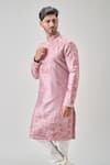 Buy Arihant Rai Sinha Pink , Chanderi Embroidery Botanic Kurta Set Online at Aza Fashions Buy_Arihant Rai Sinha_Pink , Chanderi Embroidery Botanic Kurta Set _Online_at_Aza_Fashions
