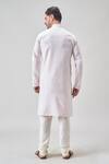 Shop_Arihant Rai Sinha_Pink Polyester, Chanderi Embroidery Botanic Tonal Kurta Set _at_Aza_Fashions