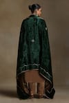 Shop_Weaver Story_Green Embroidery Floral Hand Dushala _at_Aza_Fashions