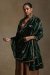 Weaver Story_Green Embroidery Floral Hand Dushala _Online_at_Aza_Fashions