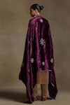 Shop_Weaver Story_Purple Hand Embroidered Floral Dushala _at_Aza_Fashions
