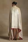 Shop_Weaver Story_Off White Embroidery Geometric Floral Hand Dushala _at_Aza_Fashions