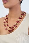 Buy_Zevar King_Multi Color Pearl And Bead Mala Necklace _at_Aza_Fashions