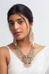 Buy_Zevar King_Multi Color Stones, Beads Embellished Necklace Set _at_Aza_Fashions