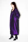 Buy_Leh Studios_Purple Silk Oversized Trench Coat _Online_at_Aza_Fashions