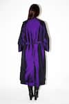 Shop_Leh Studios_Purple Silk Oversized Trench Coat _at_Aza_Fashions