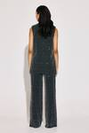 Shop_TWINKLE HANSPAL_Black Georgette Sequins Embellished Blazer And Wide Leg Pant Set _at_Aza_Fashions