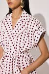 Twinkle Hanspal_White Crepe Disco Print Trench Coat _at_Aza_Fashions