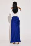 Shop_TWINKLE HANSPAL_White Cotton, Poplin, Silk Embroidery Collared Boxy Shirt And Floral Draped Skirt _at_Aza_Fashions