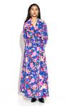 TWINKLE HANSPAL_Multi Color Crepe Calico Print Trench Coat _Online_at_Aza_Fashions