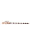 Buy_Divine Solitaires_Rose Gold Imitation Diamonds Trellis Stone Studded Mangalsutra_Online_at_Aza_Fashions