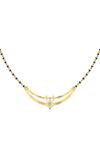 Shop_Divine Solitaires_Yellow Imitation Diamonds Streak Design Mangalsutra_at_Aza_Fashions