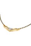 Divine Solitaires_Yellow Imitation Diamonds Streak Design Mangalsutra_Online_at_Aza_Fashions