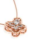 Divine Solitaires_Rose Gold Butterfly Diamond Pendant In_Online_at_Aza_Fashions