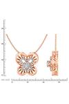 Buy_Divine Solitaires_Rose Gold Butterfly Diamond Pendant In_Online_at_Aza_Fashions