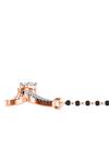 Divine Solitaires_Rose Gold Diamond Studded Mangalsutra_Online_at_Aza_Fashions