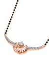 Buy_Divine Solitaires_Rose Gold Diamond Studded Mangalsutra_Online_at_Aza_Fashions