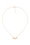 Buy_Divine Solitaires_Rose Gold Imitation Diamonds Pendant Necklace_Online_at_Aza_Fashions