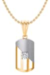 Buy_Divine Solitaires_Yellow Diamond 18kt Gold Geometric Shaped Pendant _at_Aza_Fashions