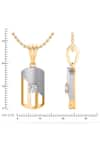 Buy_Divine Solitaires_Yellow Diamond 18kt Gold Geometric Shaped Pendant _Online_at_Aza_Fashions