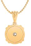 Shop_Divine Solitaires_Yellow Diamond 18kt Gold Round Shaped Pendant _at_Aza_Fashions