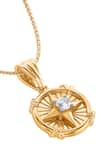 Divine Solitaires_Yellow Diamond 18kt Gold Round Shaped Pendant _Online_at_Aza_Fashions