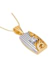 Divine Solitaires_Yellow Diamond 18kt Gold Solitaire Embellished Pendant _Online_at_Aza_Fashions