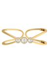 Shop_Divine Solitaires_Gold Plated Imitation Diamonds Abstract Cutwork Bracelet_at_Aza_Fashions