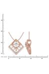 Buy_Divine Solitaires_Rose Gold 18kt Diamond Geometric Pendant _Online_at_Aza_Fashions