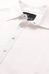 Buy_Echke_White Cotton Patchwork Sleeve Shirt 