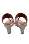 Buy_PREET KAUR_Pink Hand Embroidery Rose Wedges _Online_at_Aza_Fashions