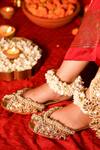 Buy_5elements_Gold Bead Embellished Juttis _at_Aza_Fashions