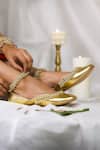 Shop_5Elements_Gold Ghungroo Embellished Juttis _at_Aza_Fashions