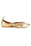 Buy_5Elements_Gold Ghungroo Embellished Juttis _Online_at_Aza_Fashions