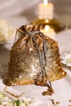 Buy 5elements Gold Embroidery Brocade Potli Bag at Aza Fashions Buy_5elements_Gold Embroidery Brocade Potli Bag _at_Aza_Fashions