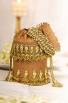 Buy_5elements_Gold Embroidery Potli Bag _at_Aza_Fashions