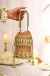 5elements_Gold Embroidery Potli Bag _Online_at_Aza_Fashions