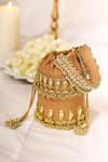 5elements_Gold Embroidery Potli Bag _at_Aza_Fashions