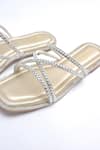 Buy_Elviraa By Pranali A Oswal_Gold Rhinestones Embellished Flats _Online_at_Aza_Fashions