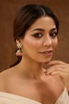 Buy_Karisa Designs_White Katha Moissanite Polki Jhumkas _at_Aza_Fashions