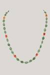 Shop_Karisa Designs_Green Bead And Stone Embellished Necklace _at_Aza_Fashions