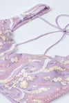 Shop_Samyukta Singhania_Purple Net Embroidery Floral Vines Leaf Zari Lehenga Set _Online_at_Aza_Fashions