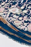 Shop_Samyukta Singhania_Blue Net Embroidery Floral Vines Leaf Navy Lehenga Set _Online_at_Aza_Fashions