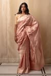 Buy_Priyanka Raajiv_Pink Silk Banarasi Woven Meenakari Gyasar Kadua Saree With Running Blouse _Online_at_Aza_Fashions